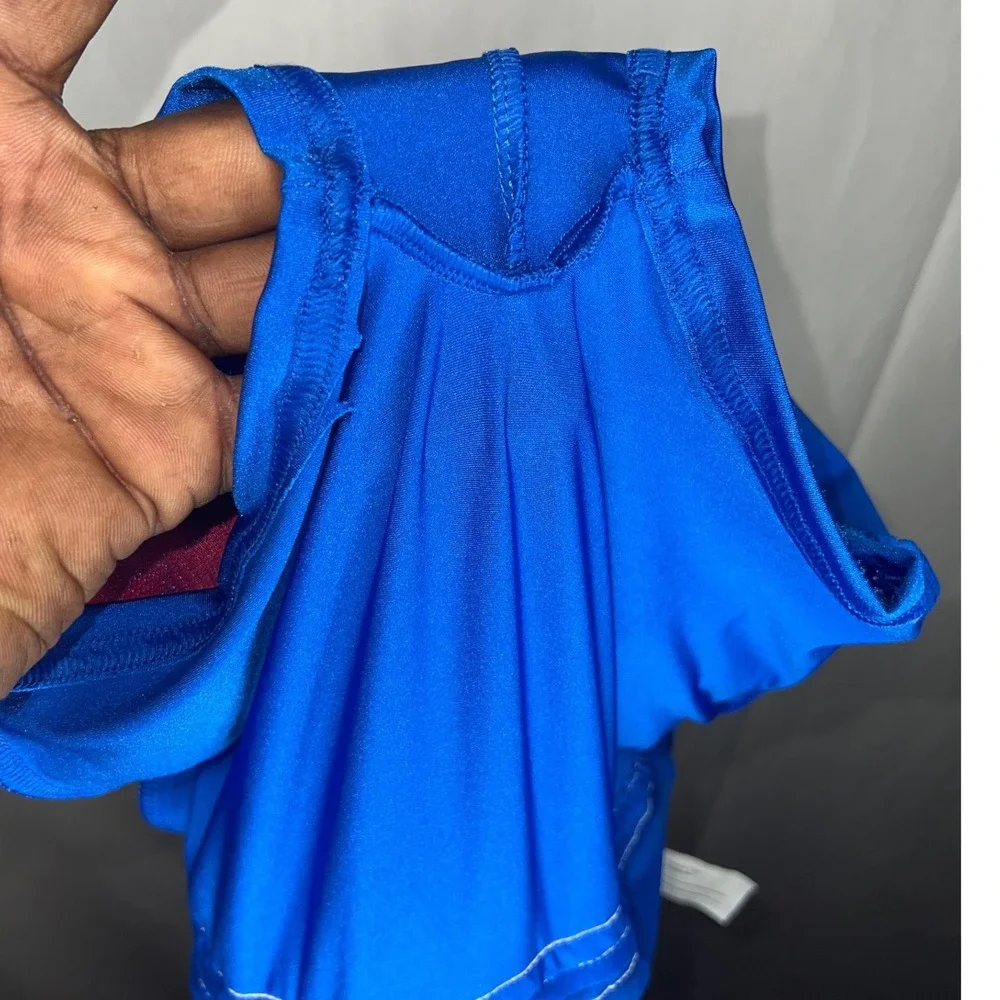 Curtain Call Costumes Girls Sequin Ruffle‎ One Shoulder Dance Dress CME Medium 8